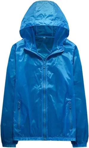 Outdoor Hooded UV Sun Protection Lightweight Jacket Water Resistant Beach Coat