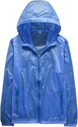 Outdoor Hooded UV Sun Protection Lightweight Jacket Water Resistant Beach Coat