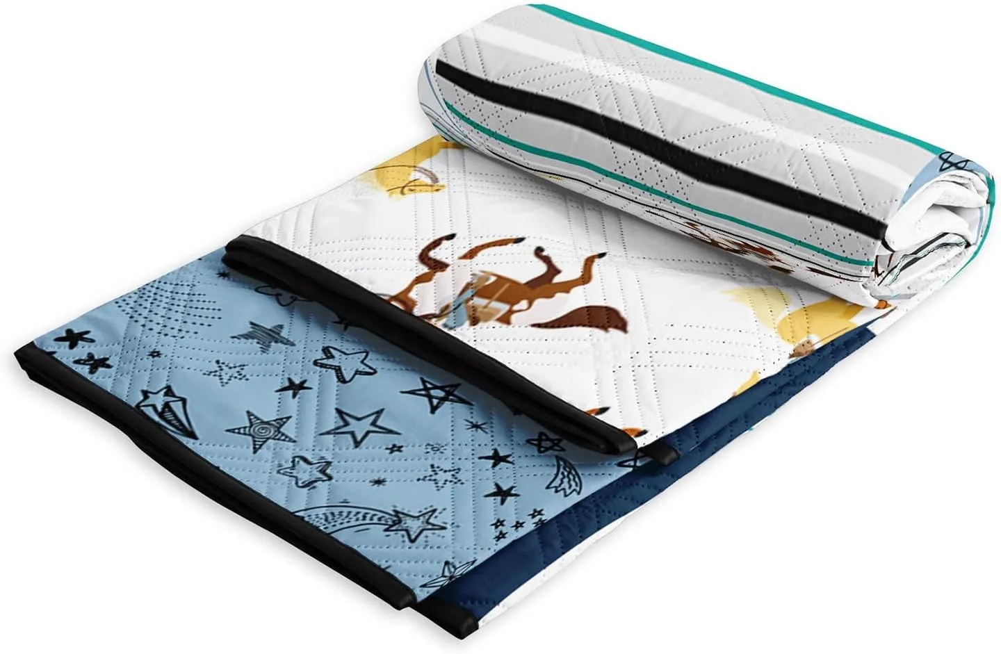 Outdoor Picnic Blanket,Portable Sandproof Waterproof Picnic Mat,Checkerboard Horses Printed Camping Beach Mat for Sand and Wet Grass Hiking (Checkerboard Horses S)