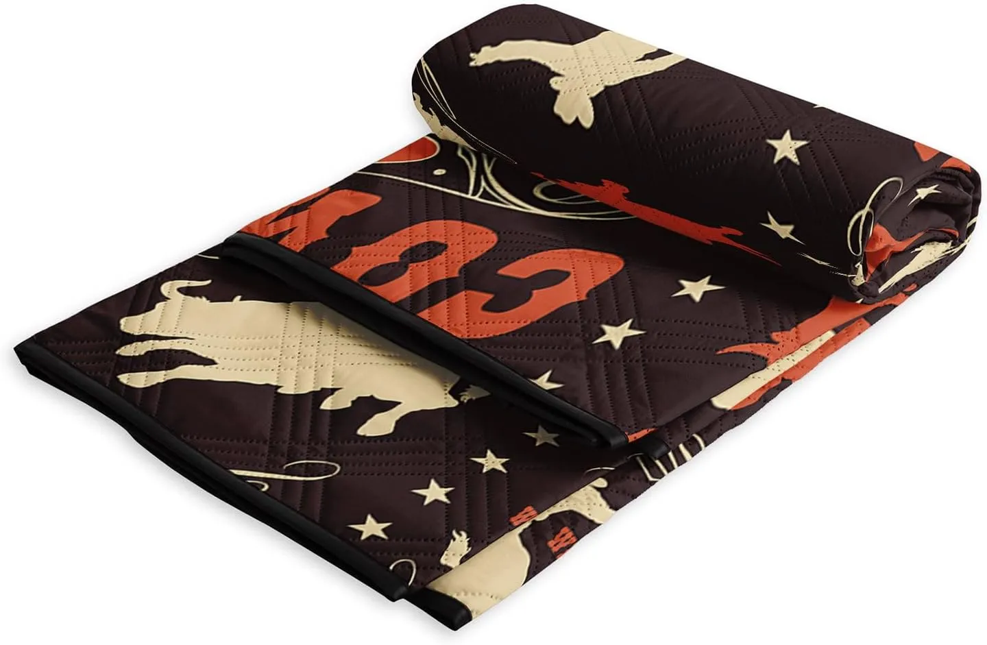 Outdoor Picnic Blanket,Portable Sandproof Waterproof Picnic Mat,West Cowboys Printed Camping Beach Mat for Sand and Wet Grass Hiking (West Cowboys L)