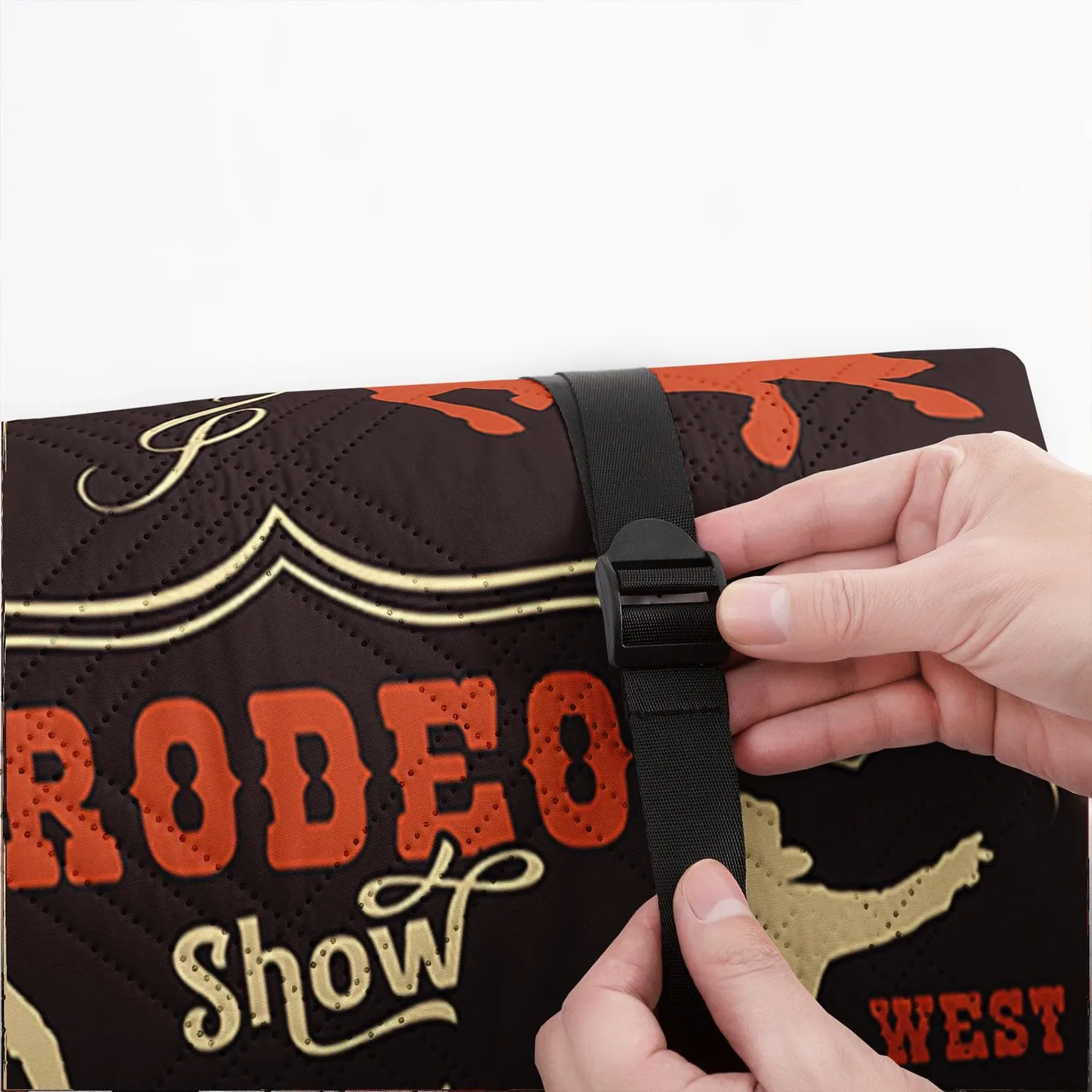 Outdoor Picnic Blanket,Portable Sandproof Waterproof Picnic Mat,West Cowboys Printed Camping Beach Mat for Sand and Wet Grass Hiking (West Cowboys L)