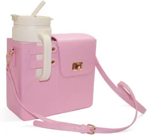 Outdoor Portable Crossbody Water Cup Storage Bag, Shoulder Bag with Sports Water Bottle Holder for Stanley Cup Purse