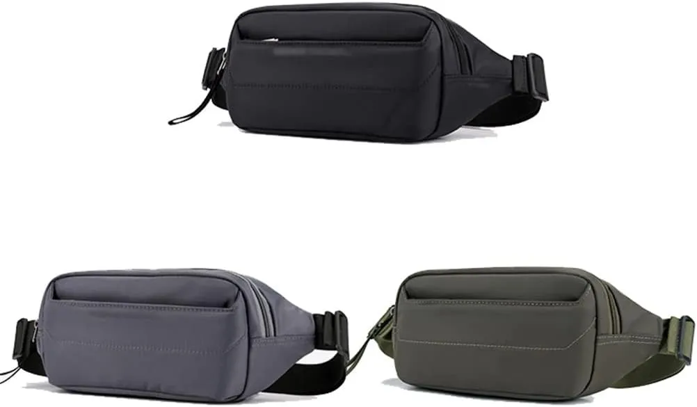 Outdoor Waist Belt Casual Men's Fanny Pack Casual Hip Bag Shoulder Bag Crossbody Zipper Chest Purse (Color: A, Size: 23cm*13cm*9cm) (C 23cm*13cm*9cm)