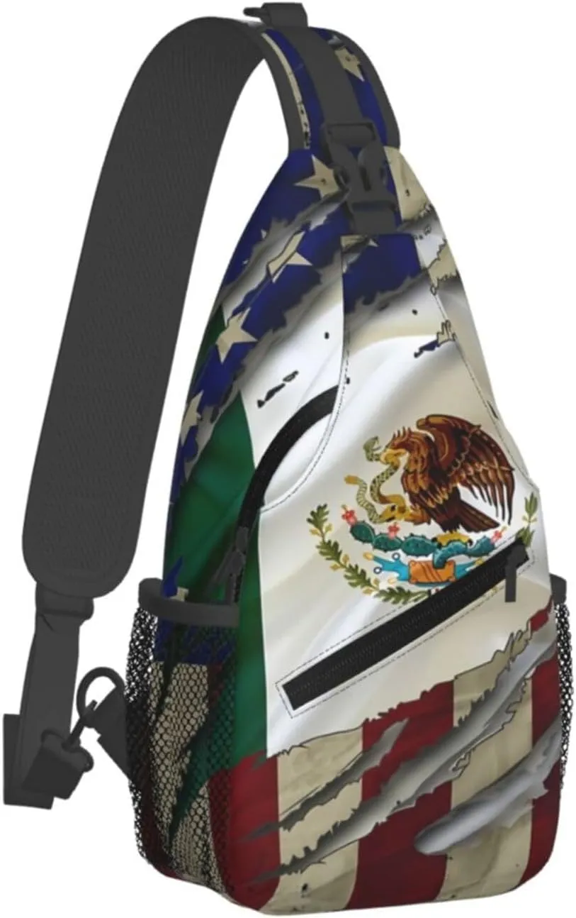 Panamanian Girl Messy Hair Sunglasses Panama Pride Sling Bag Adjustable Chest Bags Crossbody Bag Shoulder Backpack