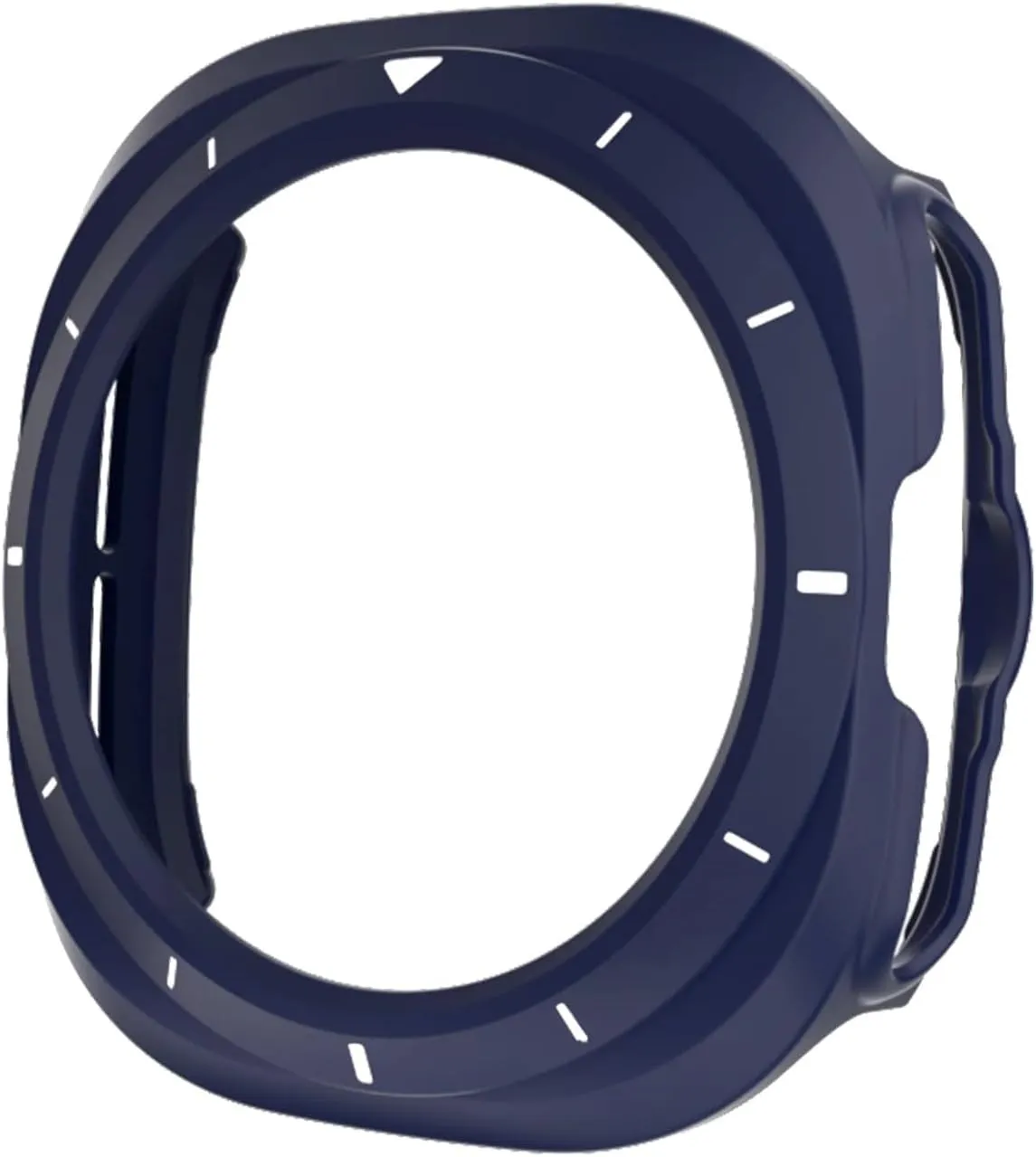 PC Protective Cover for Samsung Galaxy Watch 7 Ultra 47mm Protect Shell for Galaxy Watch 7 Ultra 47mm SmartWatch Protector Case(Mid Blue White)