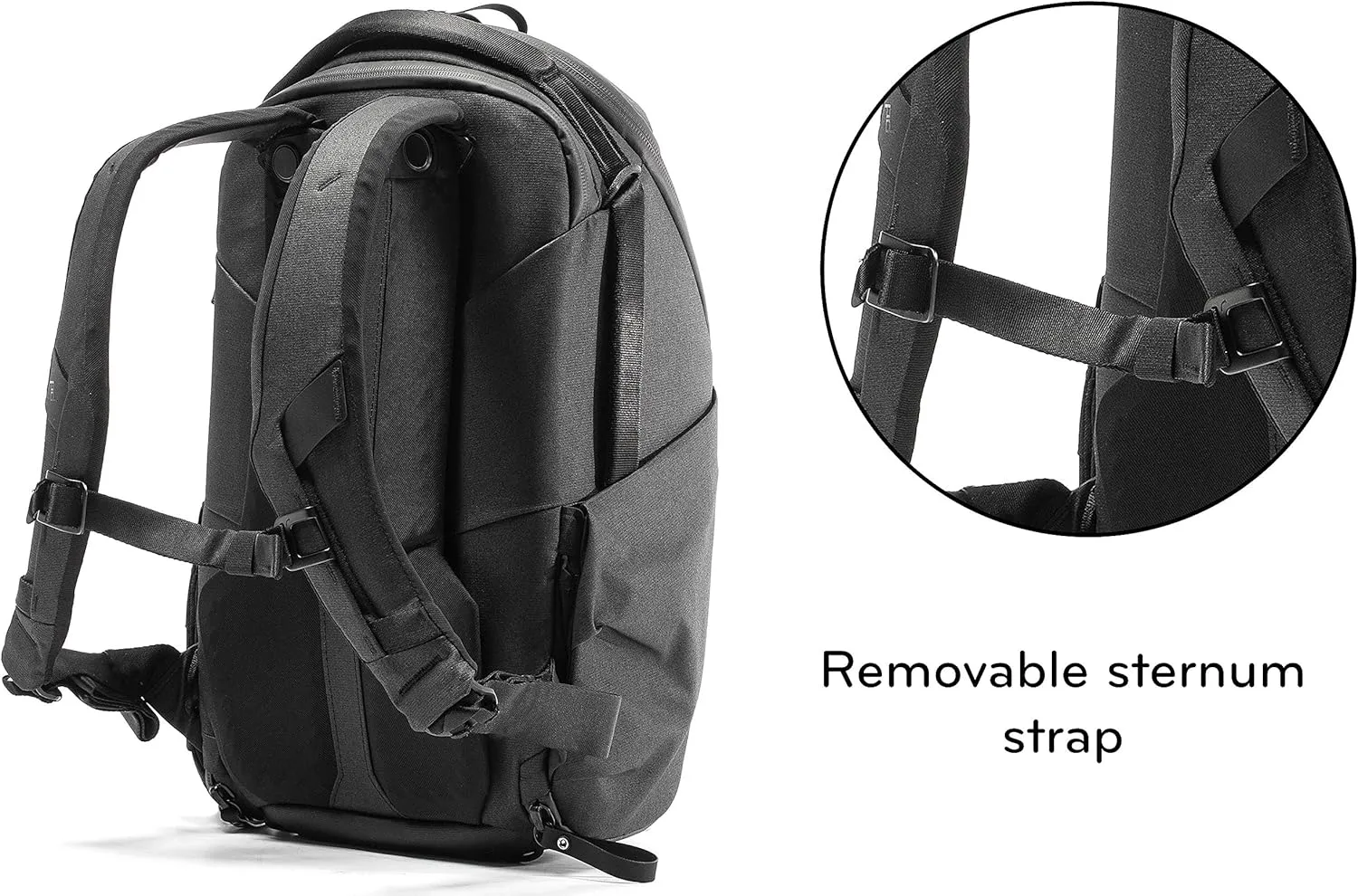Peak Design Everyday Backpack Zip 15L Black, Carry-on Backpack with Laptop Sleeve (BEDBZ-15-BK-2)