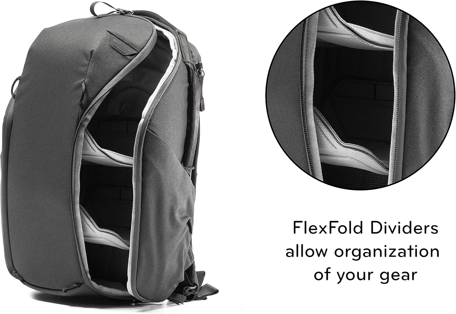 Peak Design Everyday Backpack Zip 15L Black, Carry-on Backpack with Laptop Sleeve (BEDBZ-15-BK-2)
