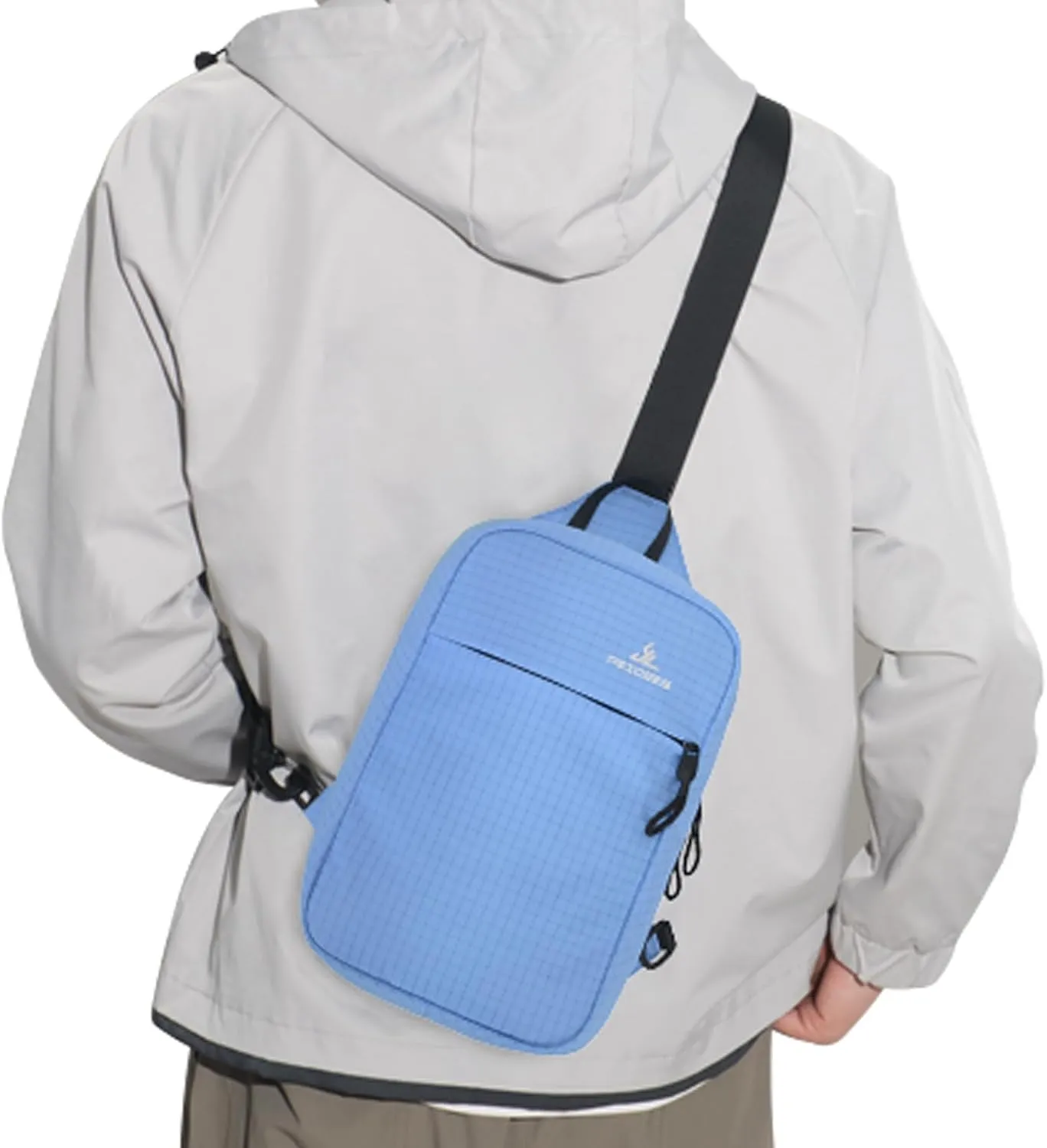 Peicees Small Sling Bag for Women Men Trendy Casual Phone Chest Bag Waterproof Crossbody Daypack