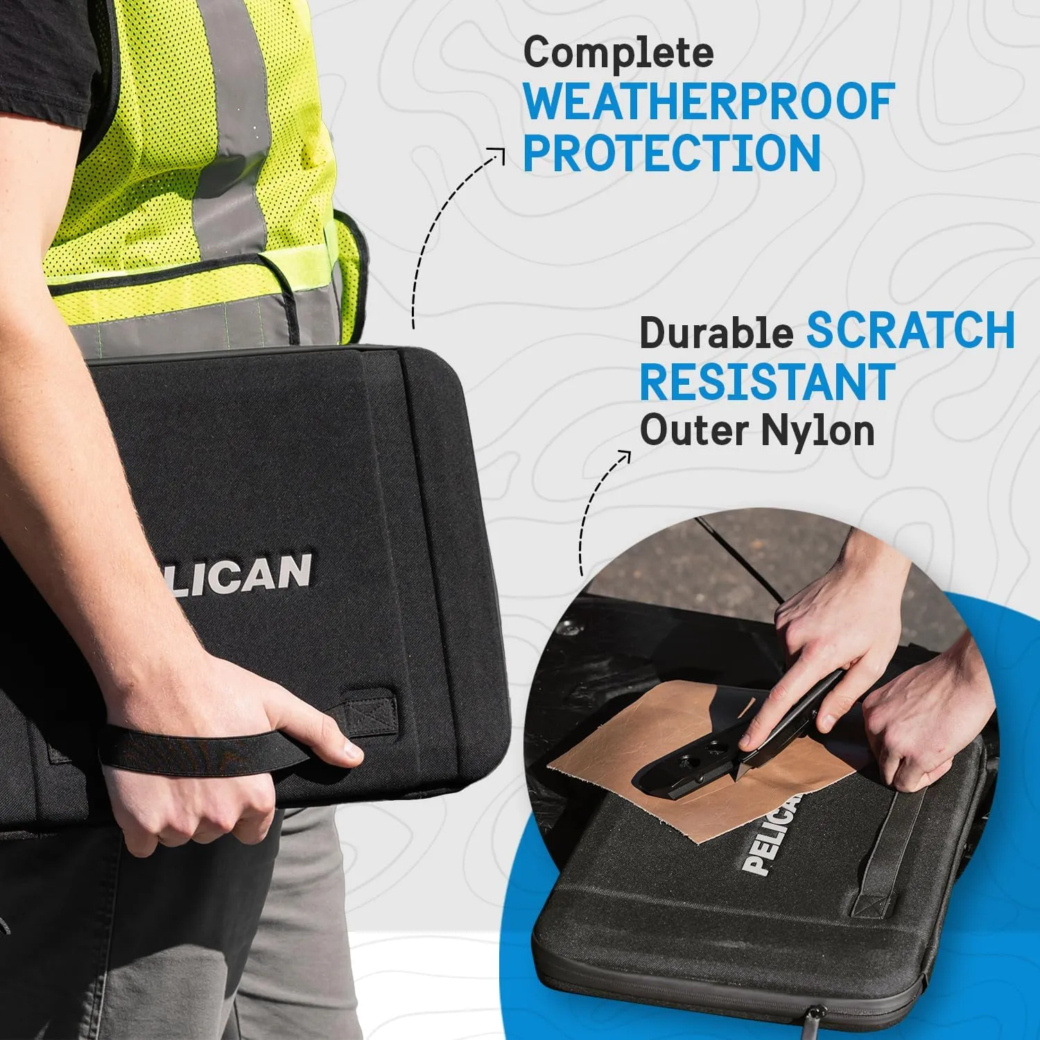 Pelican Adventurer - Laptop Bag/Case 16 Inch - [Elastic Carrying Handle] [Secure Zip Lock] Waterproof, Scratchproof and Heavy Duty Laptop Sleeve for All Laptops from 14 inches up to 16 inches - Black