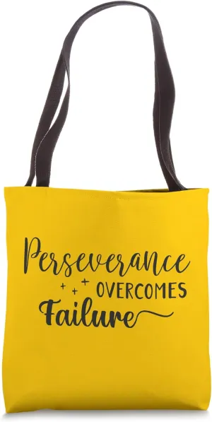 Perseverance Overcomes Failure Gym Hustle Success Motivation Tote Bag