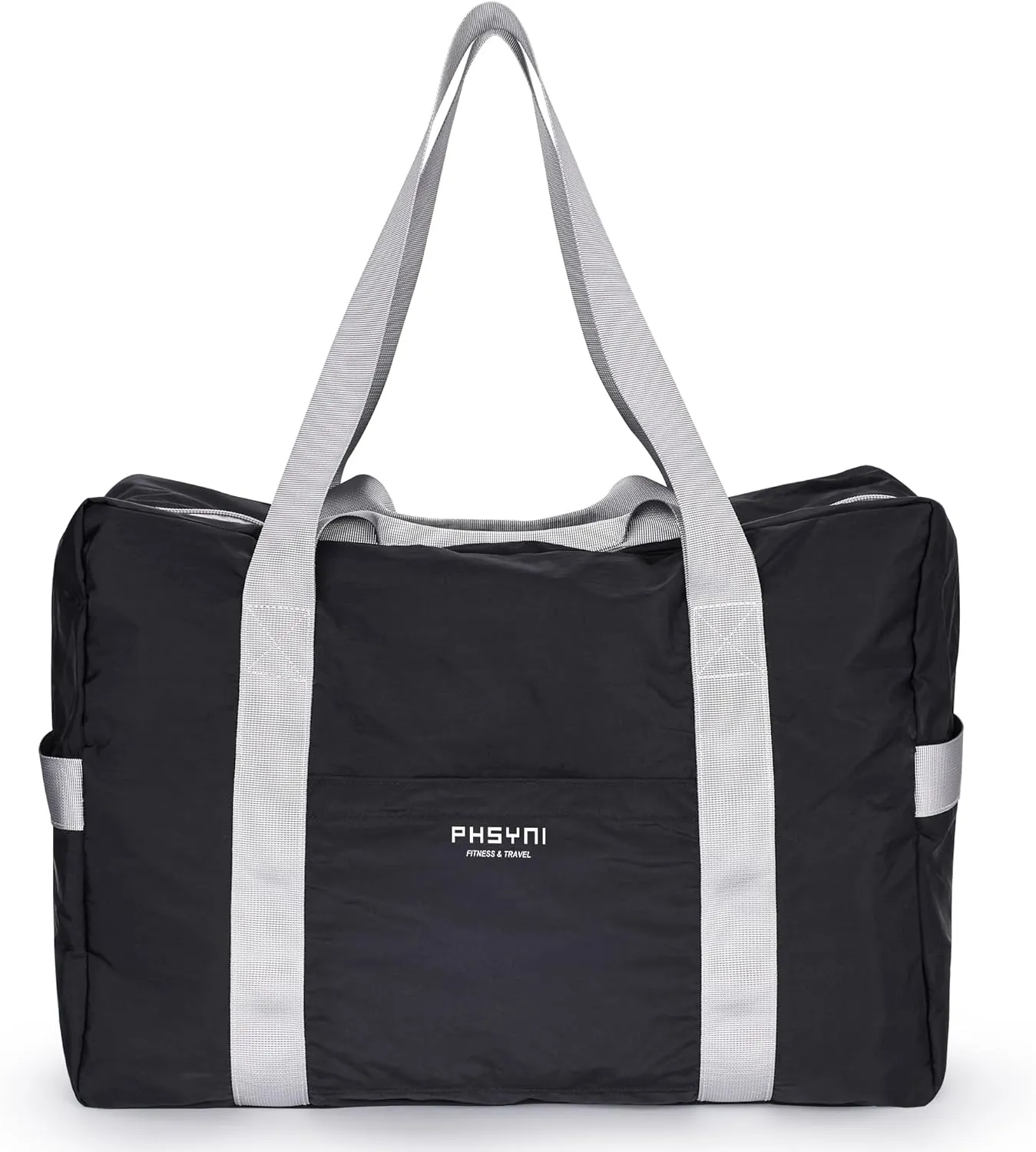 Personal Item Bag for Frontier Spirit Airlines 18x14x8, Under Seat Bags for Airplanes, Foldable Duffle Bag for Travel Fitness Swim Yoga Beach for Men Women, Black