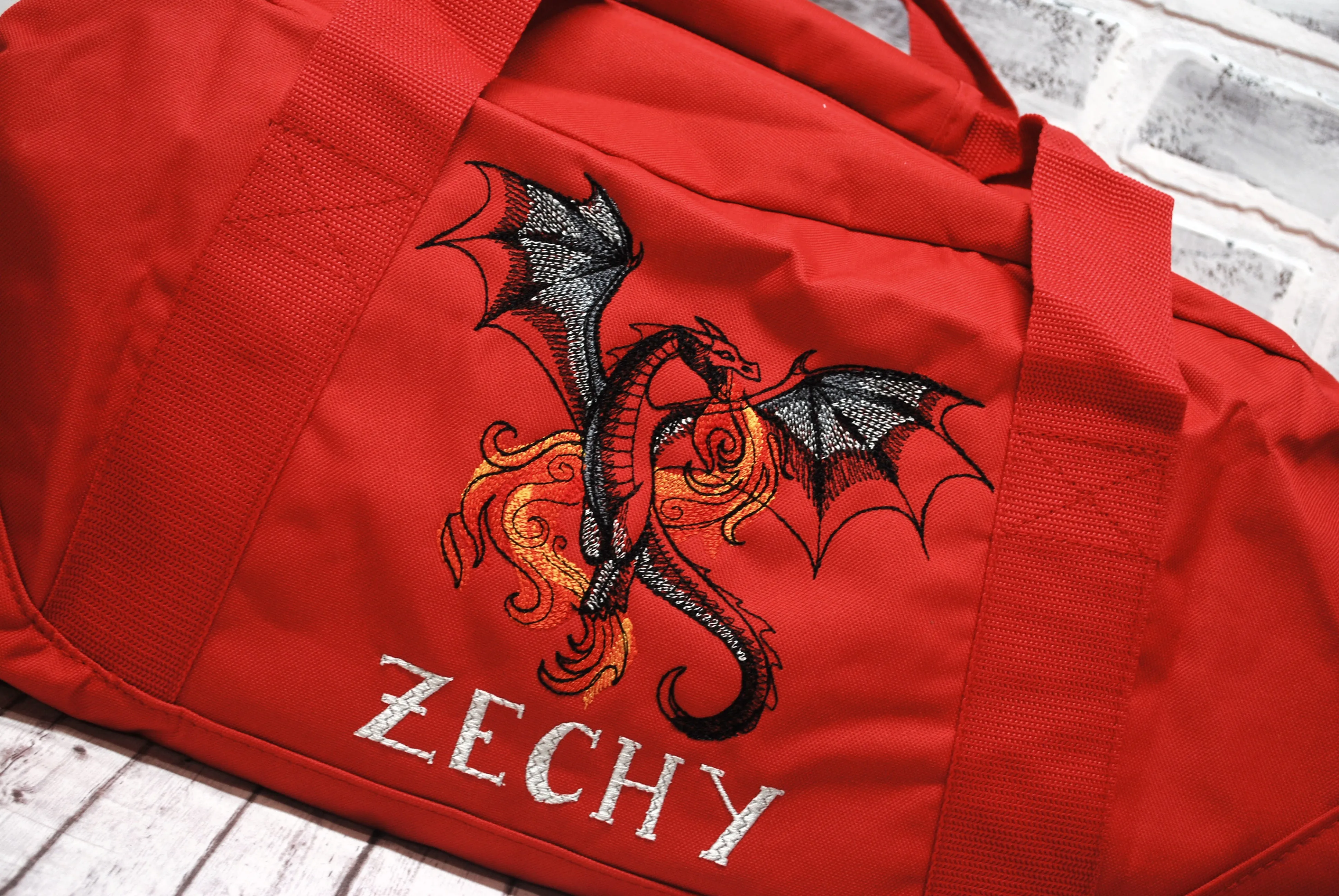 Personalized Dragon Fire Travel Bag