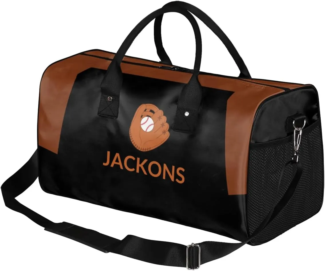 Personalized Gym Bag for Men & Women Baseball Duffel Bag with Custom Text, Duffle Bag for Travel, Fitness & Workout, Sports Gifts for Men