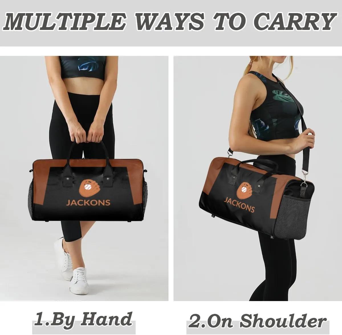 Personalized Gym Bag for Men & Women Baseball Duffel Bag with Custom Text, Duffle Bag for Travel, Fitness & Workout, Sports Gifts for Men