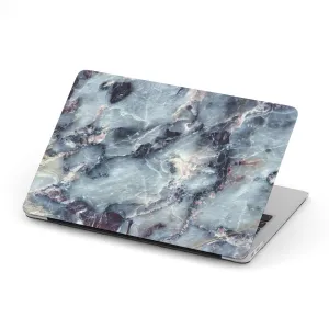Personalized Macbook Hard Shell Case - Blue Grey Marble