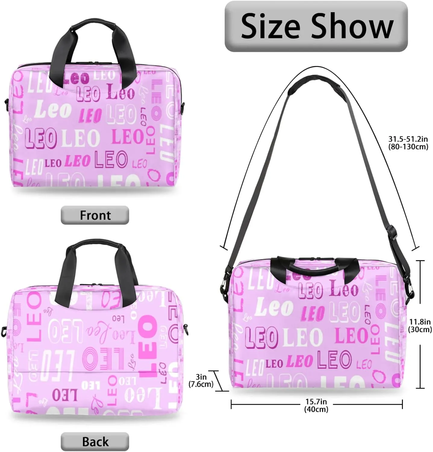 Personalized Picture Laptop Tote Custom Name Laptop Case Shoulder Bag Messenger Computer Bags Laptop Adjustable Shoulder