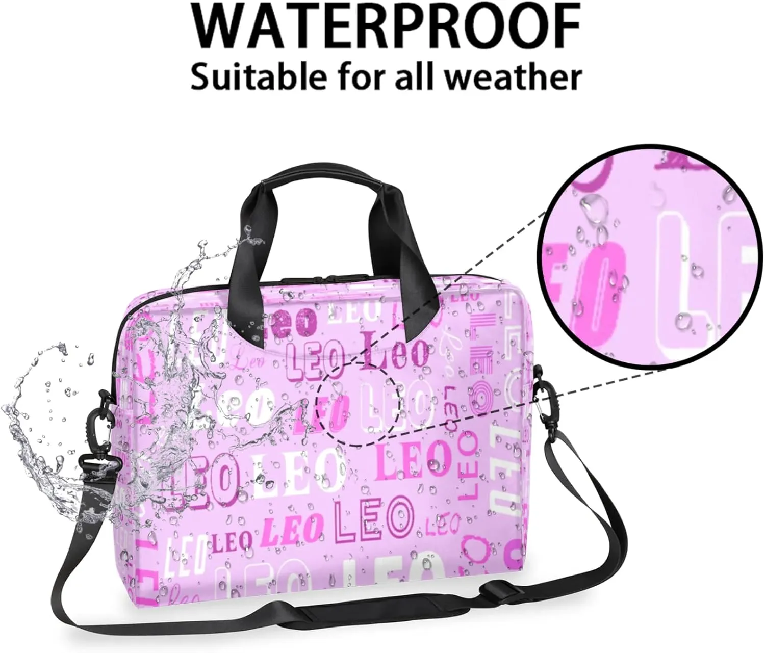 Personalized Picture Laptop Tote Custom Name Laptop Case Shoulder Bag Messenger Computer Bags Laptop Adjustable Shoulder