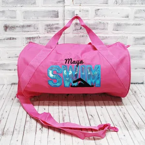Personalized Swim Blue ShimmerTravel Bag