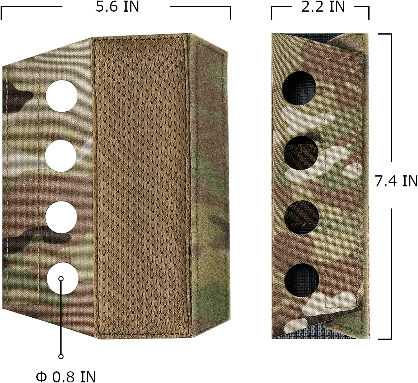 PETAC GEAR Tactical Vest Shoulder Pads 2PCS Lightweight Cushion Strap Pads with Foam and Spacer mesh