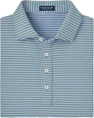 PETER MILLAR Men's Avon Performance Jersey Polo, Lacinato, XXL Blue Green
