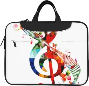 Peynir Musical Notes Rhythm Laptop Bag Shoulder Messenger Bag Computer Briefcase Bag For Business Office Work