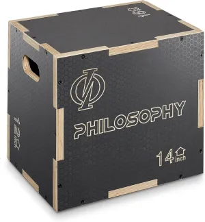 Philosophy Gym 3 in 1 Non-Slip Wood Plyo Box- Jump Plyometric Box for Training and Conditioning