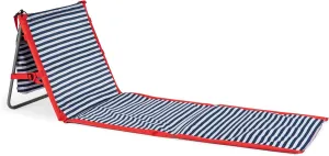 PICNIC TIME Beachcomber Portable Lounger - Soft Beach Mat & Chair - Blue Pinstripe