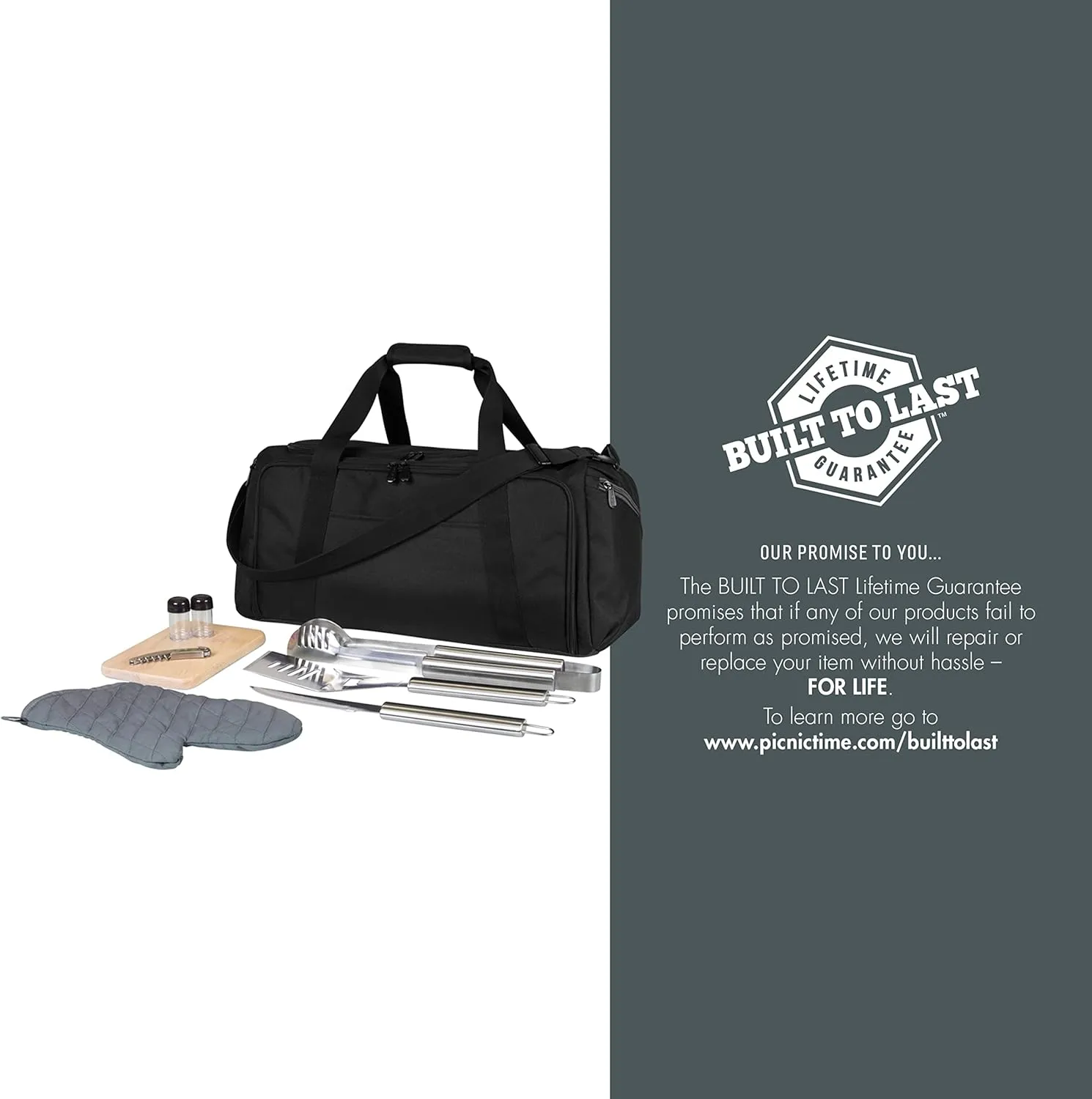 PICNIC TIME NCAA BBQ Kit Cooler Tote with Barbecue & Accessories