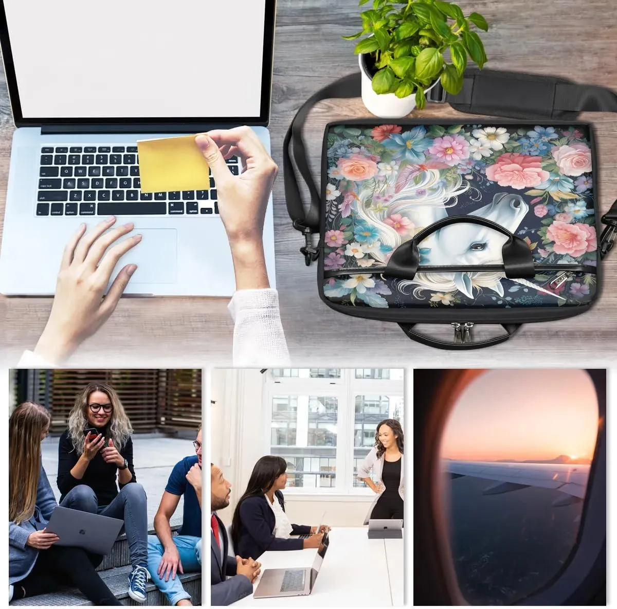 Piggy Pink 15 Inch Laptop Bag Laptop Shoulder Bag Computer Cases for Laptops or Tablets