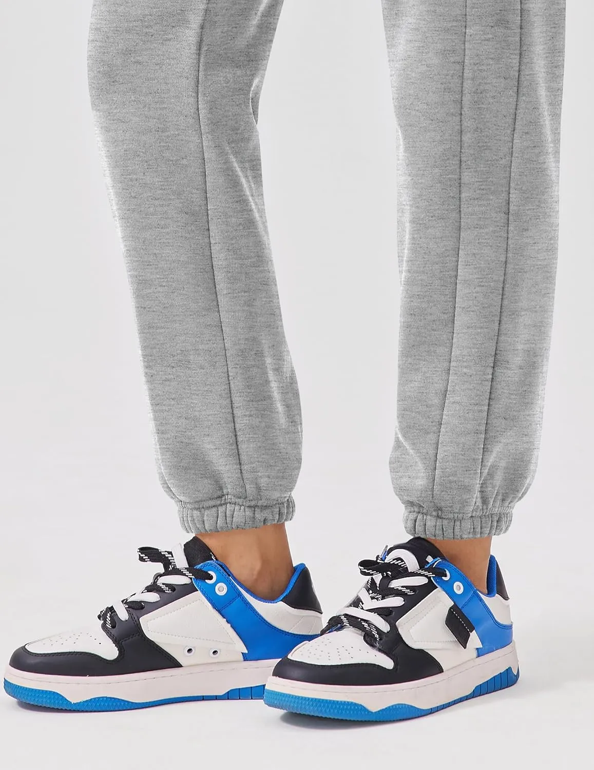 PINSPARK Womens Fleece Sweatpants Cinch Bottom Winter Sweat Pants High Waisted Joggers Pants with Pockets