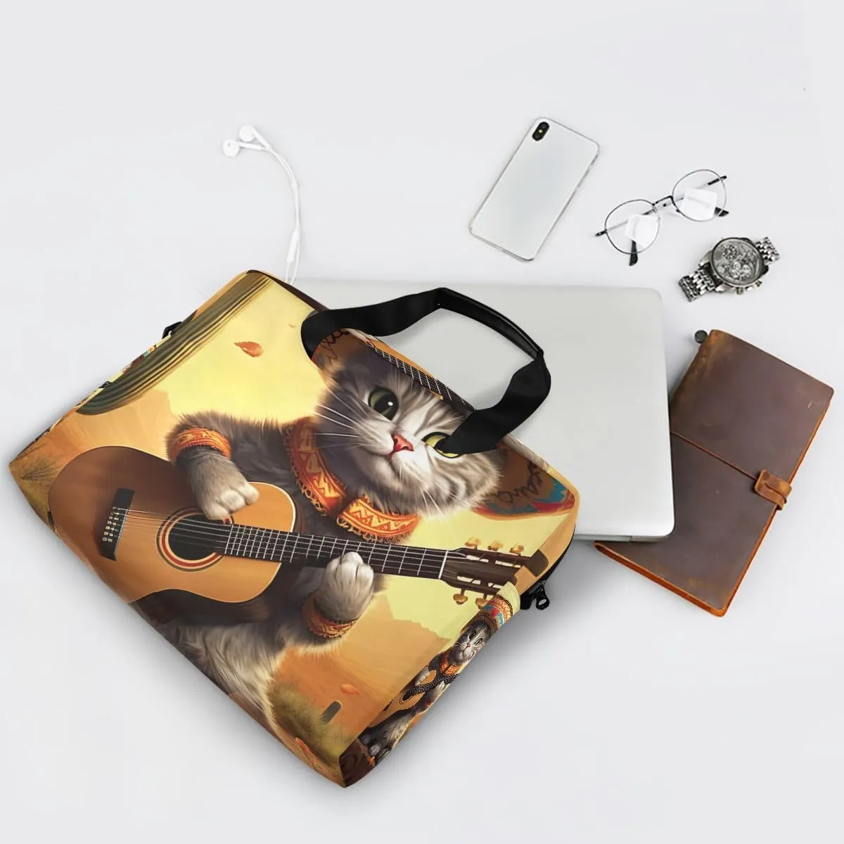 Pirate Skull Colorful Laptop Case 15.6 Inch Shoulder Messenger Bag Laptop Sleeve Case for Work Travel