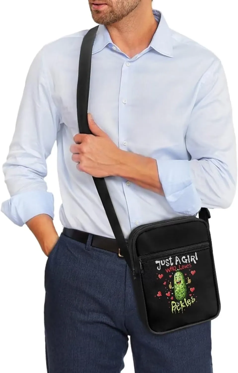 Poceacles Small Sling Bag Cross Body Purse Shoulder Messenger Bag for Women Men Zipper Phone Handbags Waist Bag Crossbody Bag