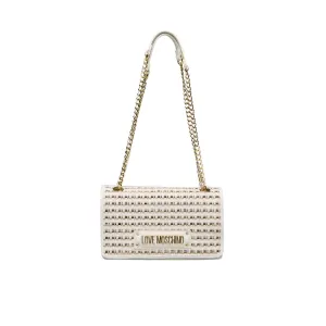 Polyethylene Crossbody Bag with Golden Details and Magnetic Closure