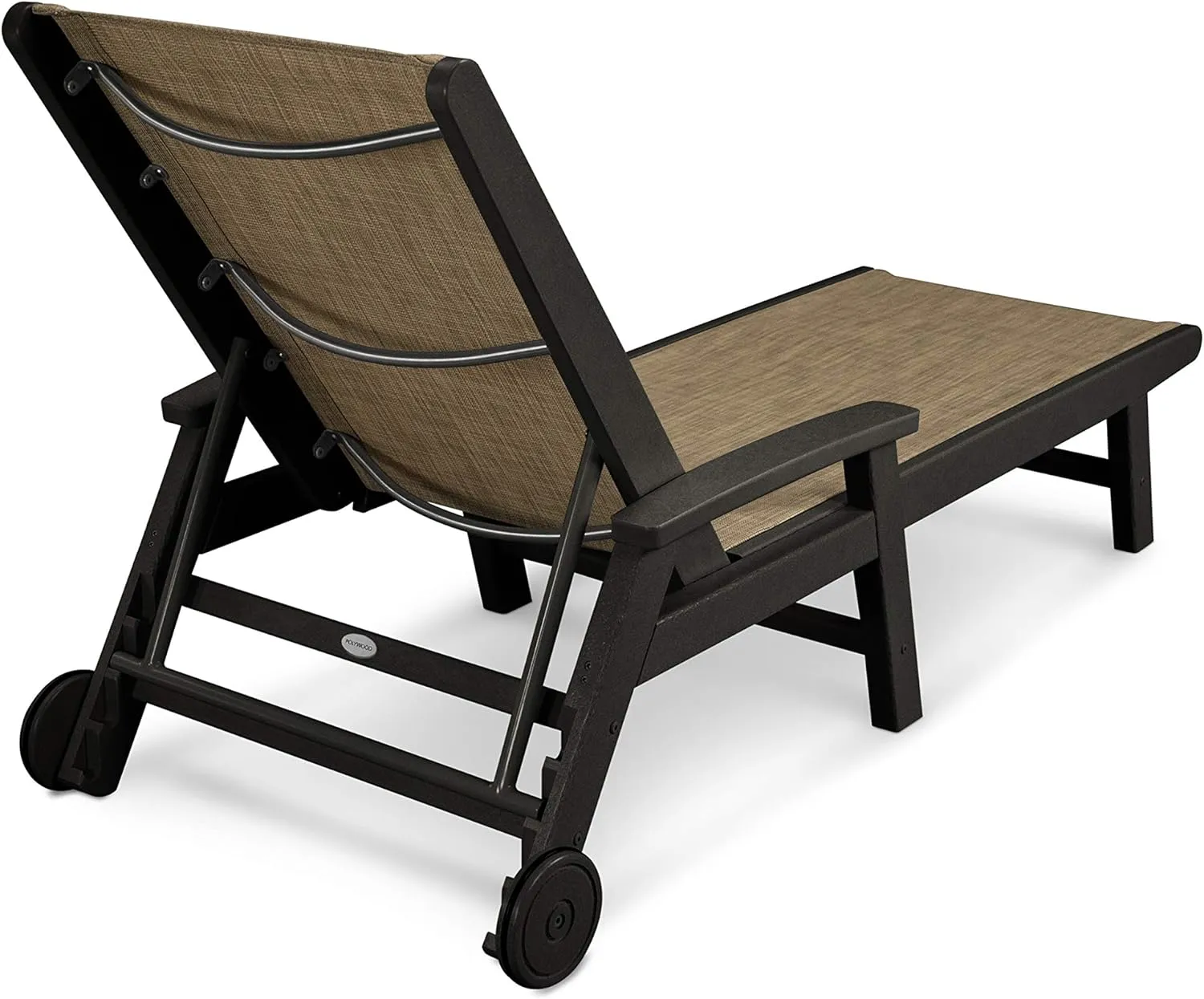 Polywood® Coastal Chaise, Black/Burlap Sling