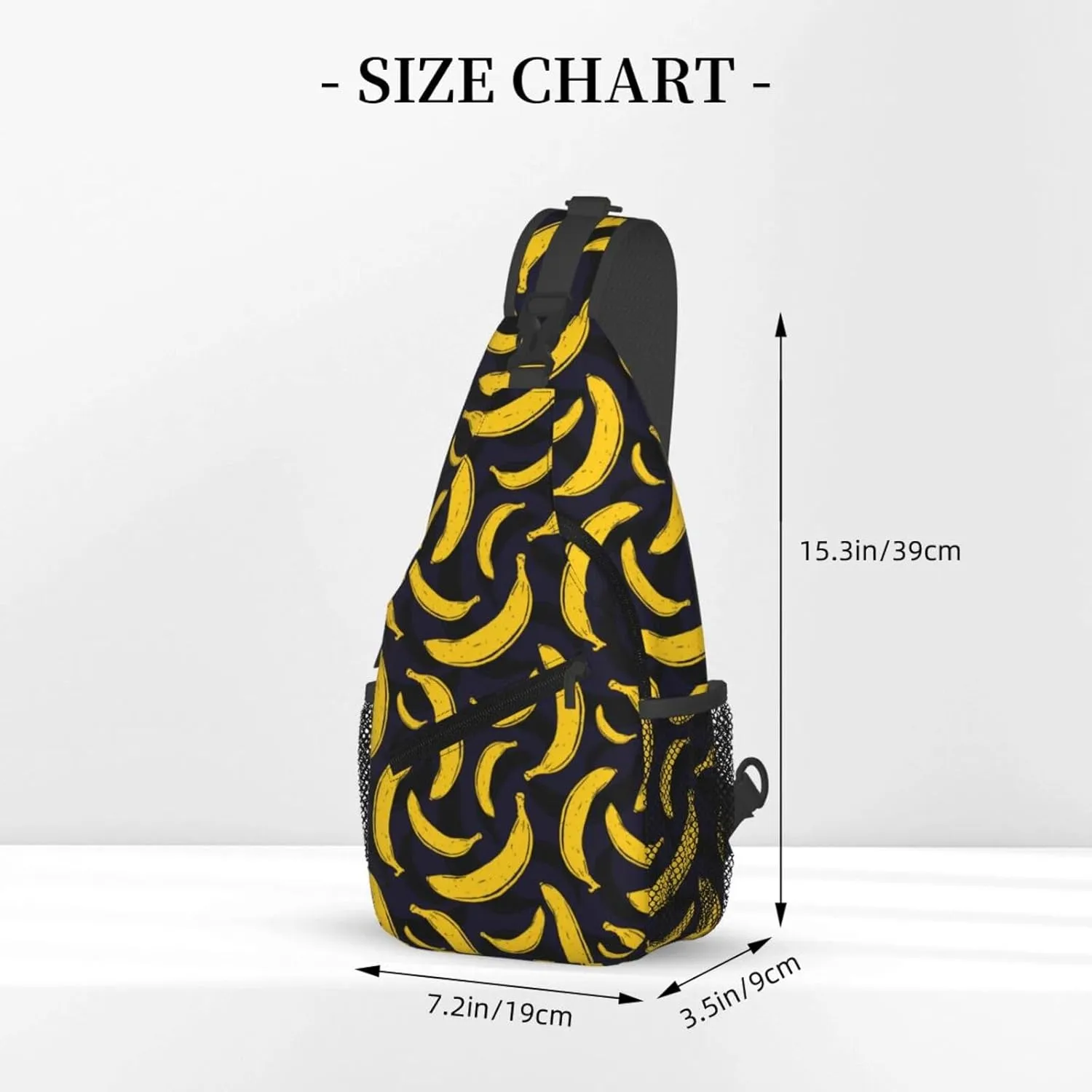 Pop Art Banana Sling Bag For Women Men Fashion Fruits Print Backpack Crossbody Shoulder Bag Sling Backpack Chest Bag Travel Hiking Casual Sport Daypack