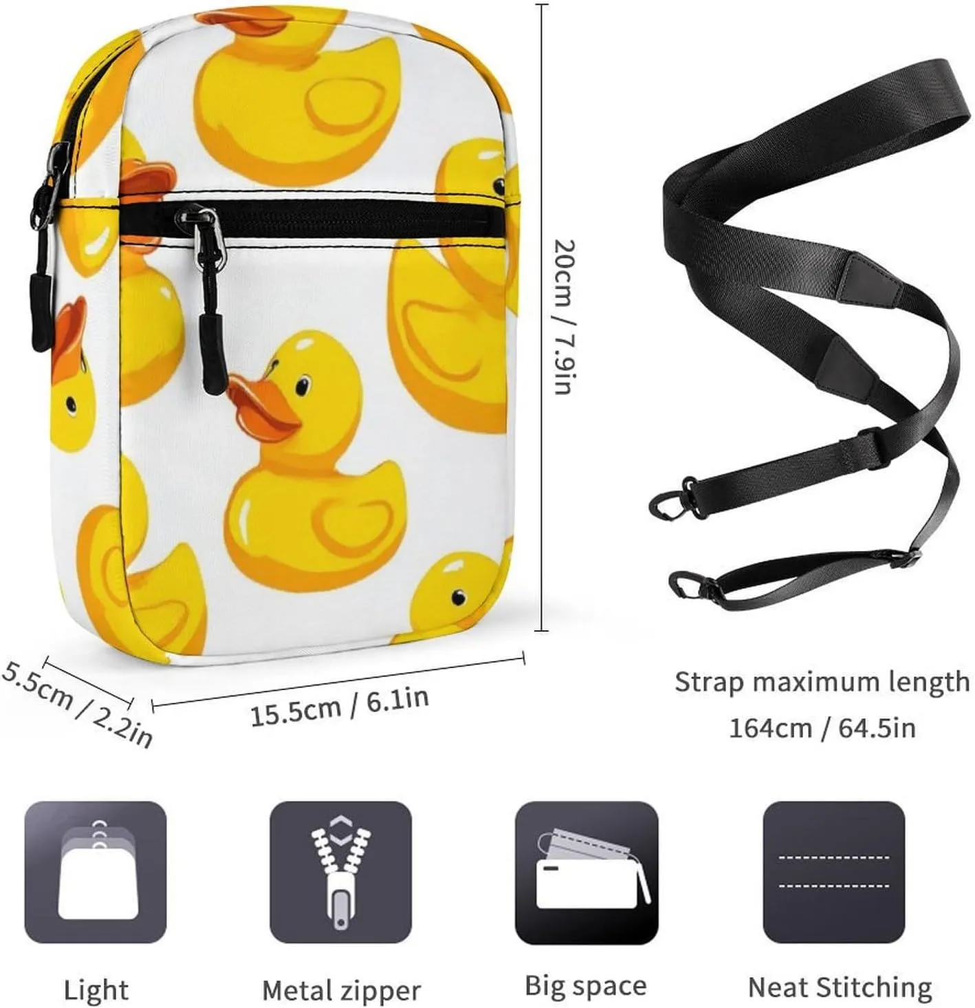 Portable Crossbody Shoulder Bag for Women, Travel Mini Pouch Waterproof Casual Zipper Cell Phone Purse