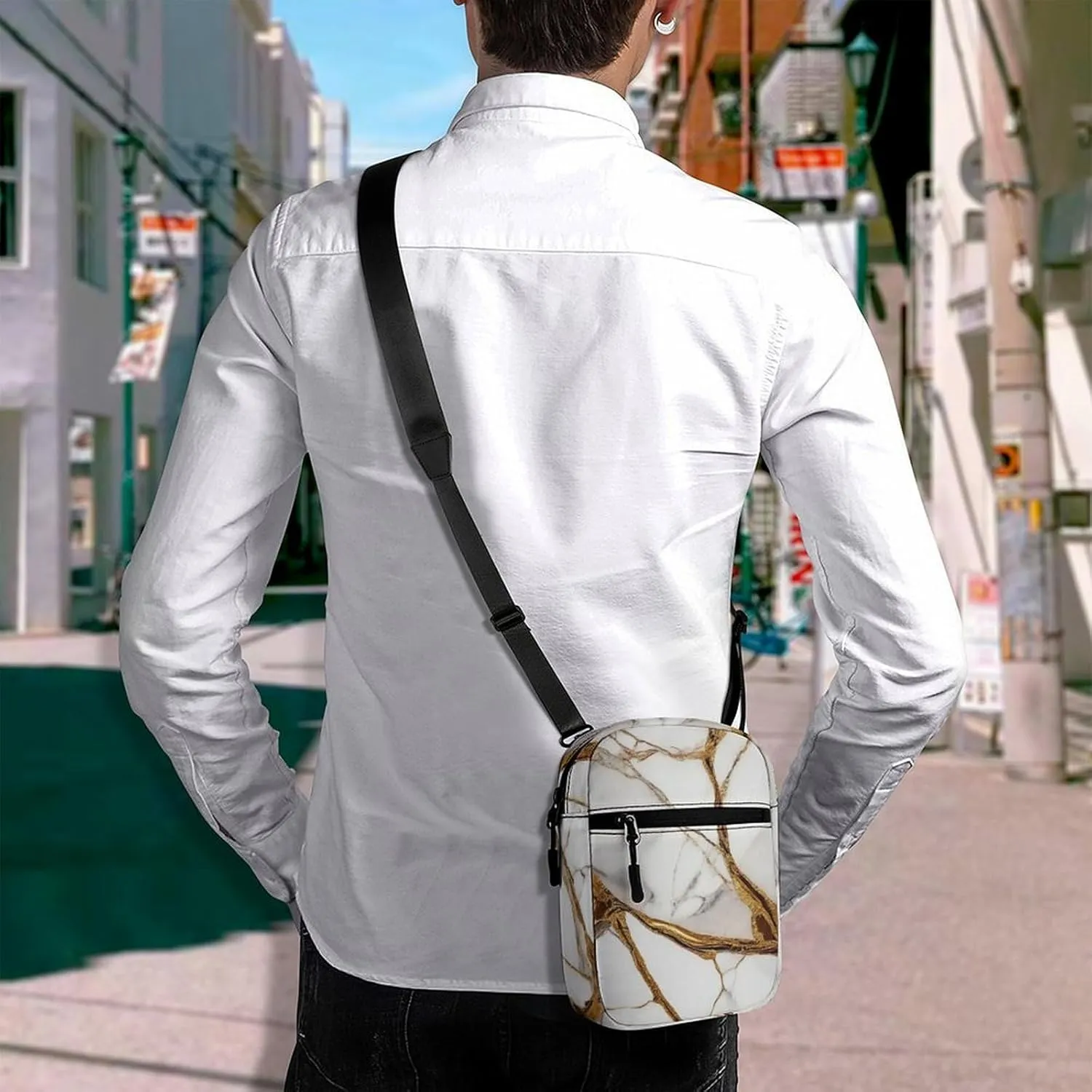 Portable Crossbody Shoulder Bag for Women, Travel Mini Pouch Waterproof Casual Zipper Cell Phone Purse
