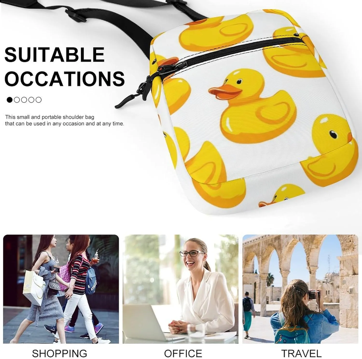 Portable Crossbody Shoulder Bag for Women, Travel Mini Pouch Waterproof Casual Zipper Cell Phone Purse