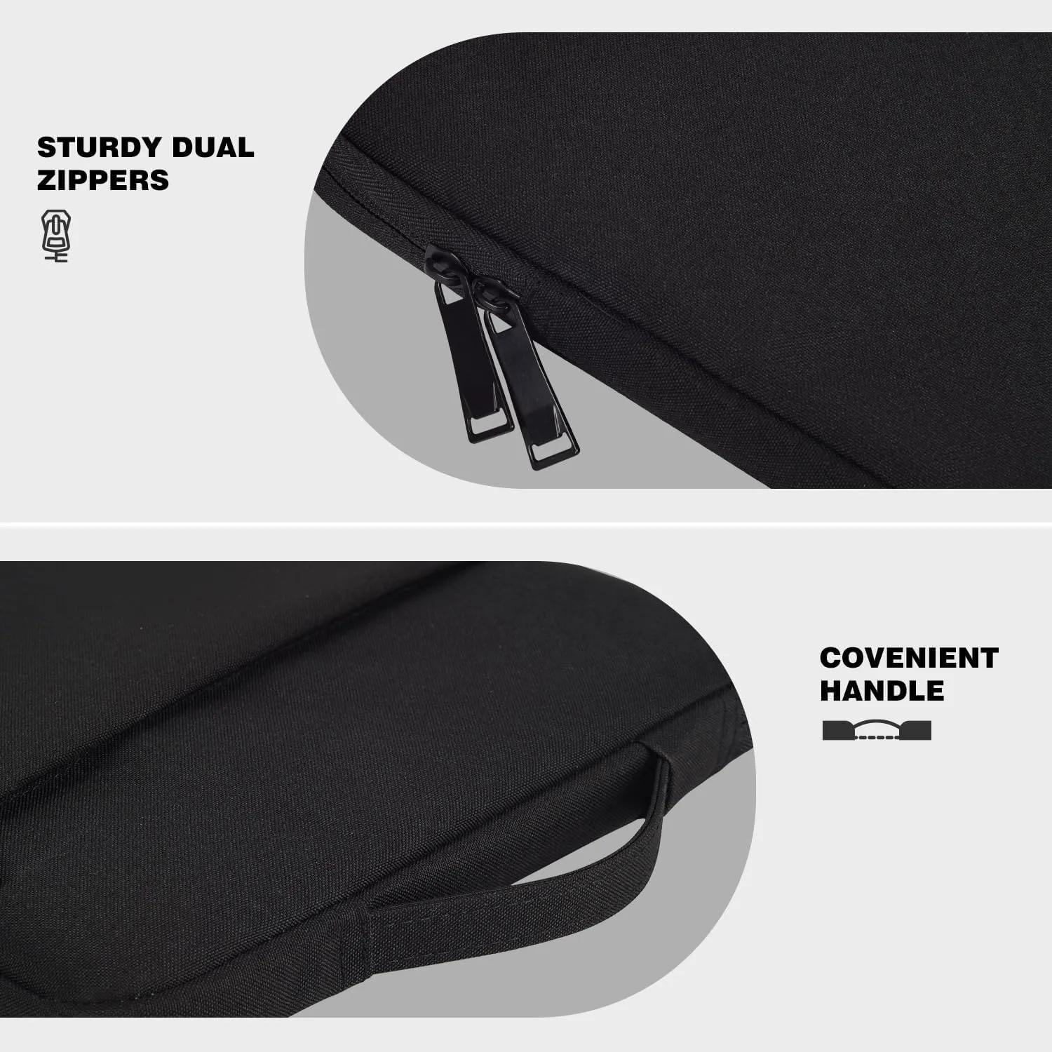 Portable Monitor Case 15.6 Inch, Protective Carrying Sleeve for MNN ForHelp KYY InnoView VILVA COOLHOOD ViewSonic HotYeah KOORUI QQH Zenscreen 15.6" Portable Monitor Computer Bag,Black