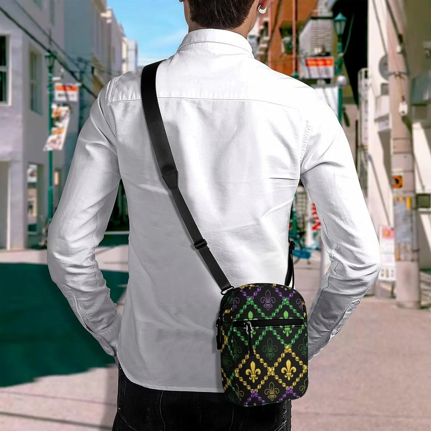 Portable Small Crossbody Bag for Women Men, Casual Mini Cell-phone Pouch Travel Shoulder Bag