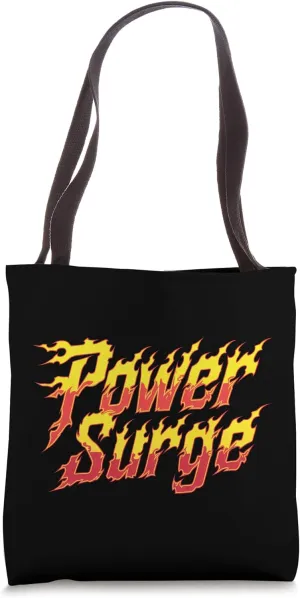 Power Surge Gym Flames Inspirational Firefighter Fireman Tote Bag