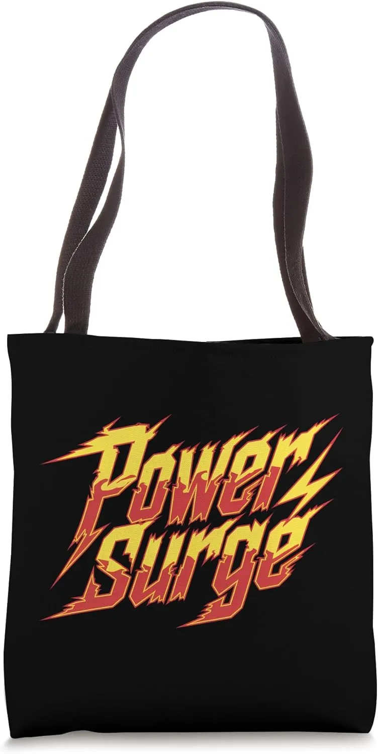 Power Surge Gym Motivational Flames Fireman Firefighter Tote Bag