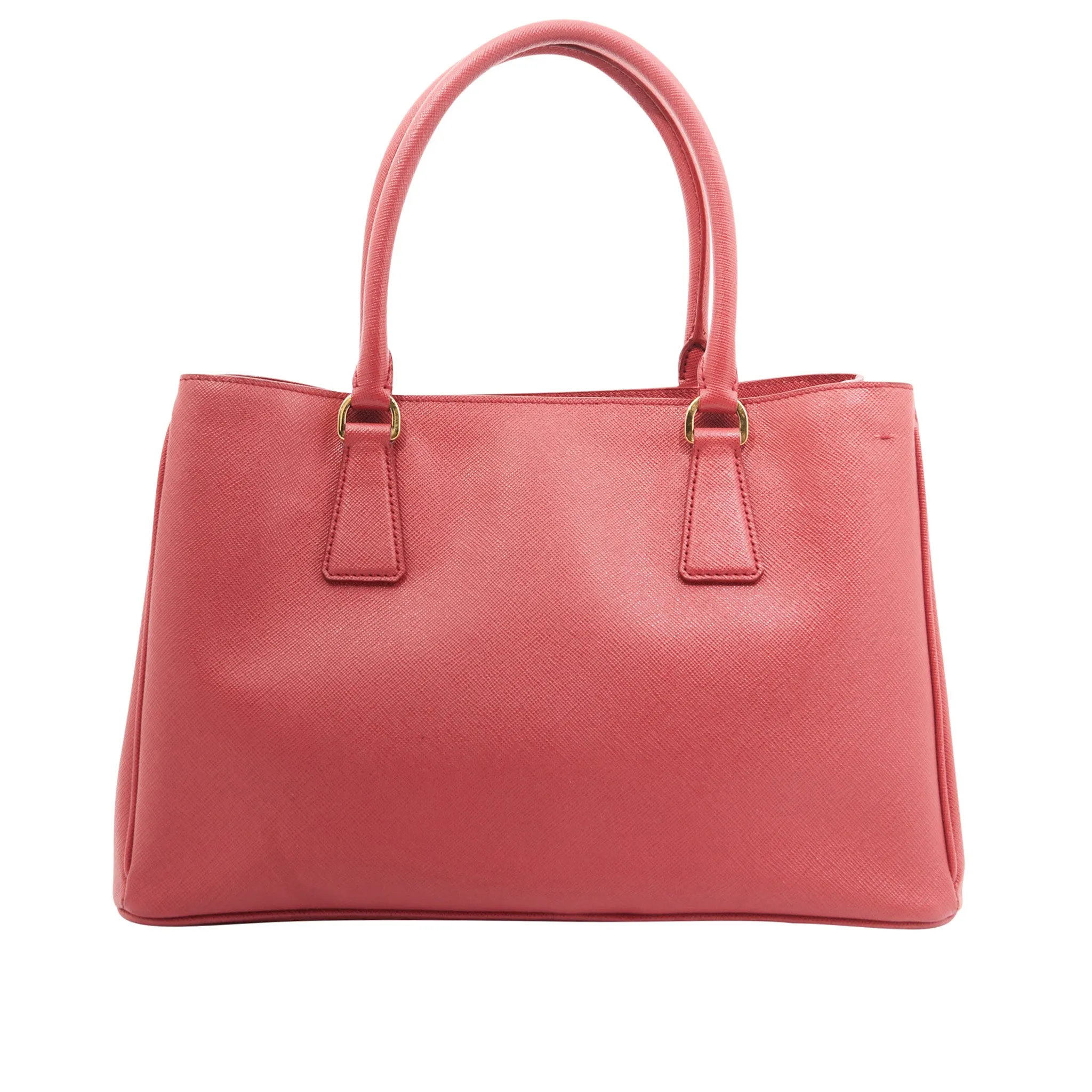 Prada Leather Saffiano Galleria Tote Bag in Red