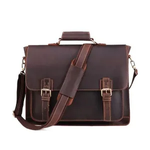 Premium Buffalo Leather Laptop Bag - Durable Avanzar Leather