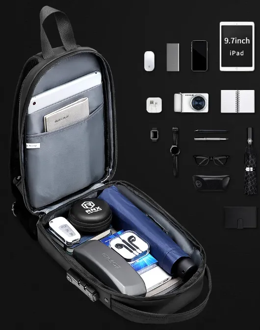 Premium Quality 3D Design Hard Case Chest / Cross Body Bag