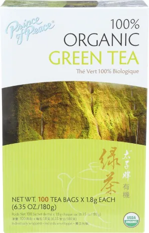 Prince of Peace Organic Green Tea 100 Tea Bags - 2 pack