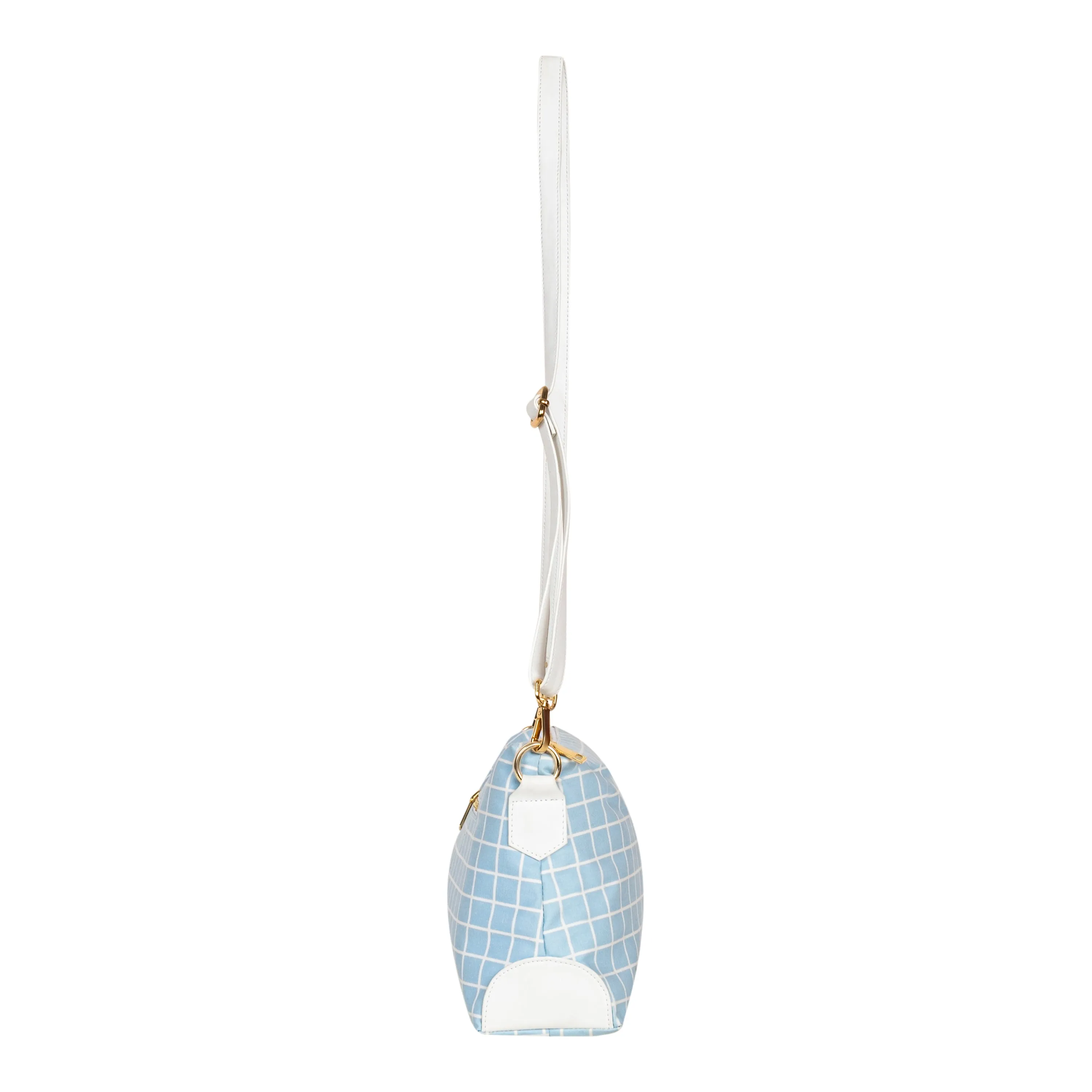 Printed Sling Bag Blue-Check