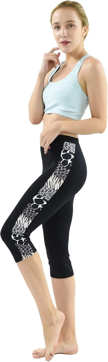 Private Island Sports Women UPF 50  Capri Leggings Swimsuit Pants Beach Bathing Swim Rash Guard Bottom (RLCP)