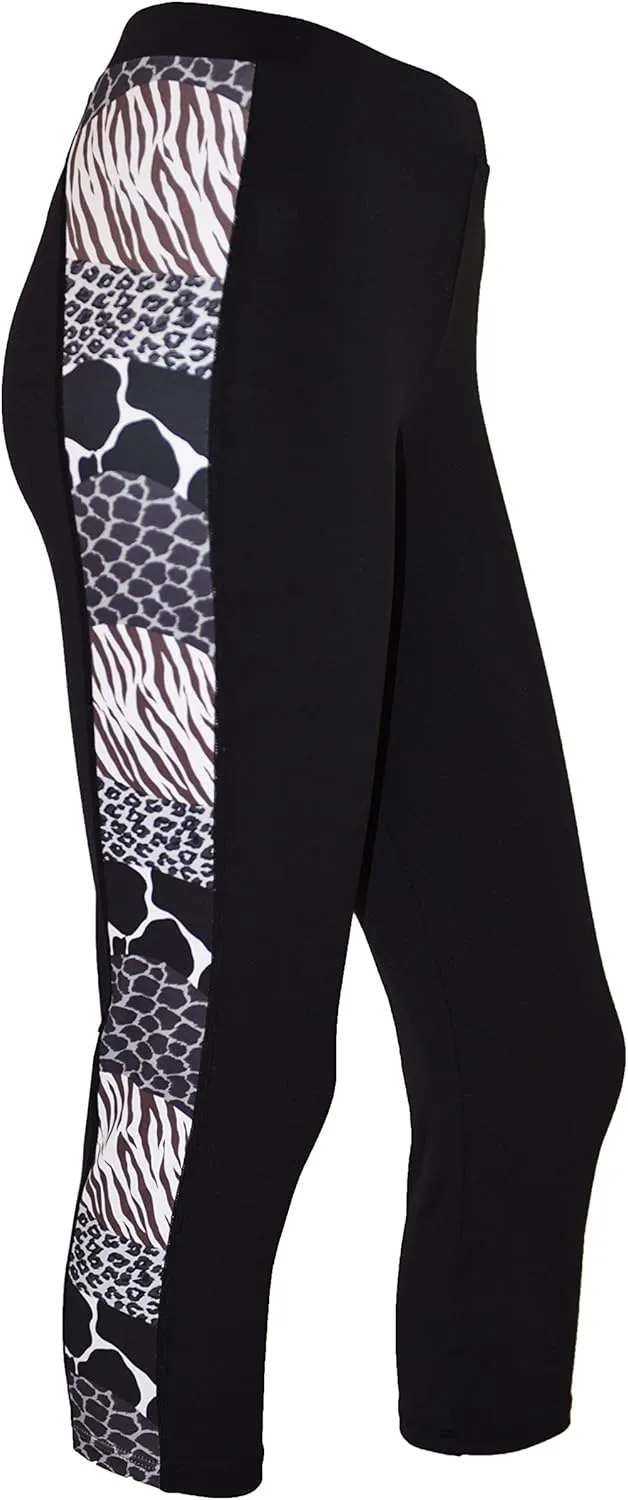 Private Island Sports Women UPF 50  Capri Leggings Swimsuit Pants Beach Bathing Swim Rash Guard Bottom (RLCP)