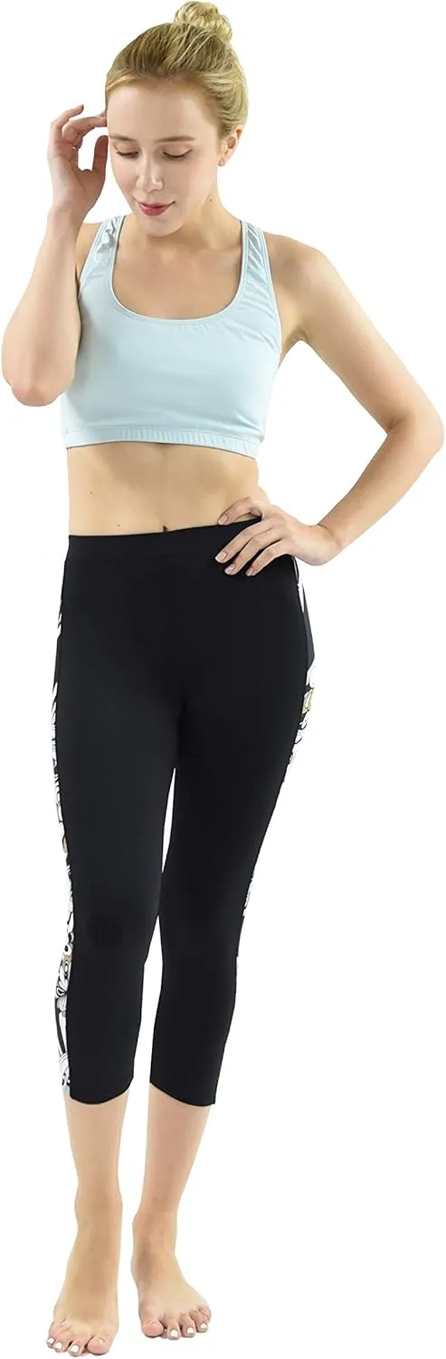 Private Island Sports Women UPF 50  Capri Leggings Swimsuit Pants Beach Bathing Swim Rash Guard Bottom (RLCP)